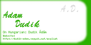 adam dudik business card